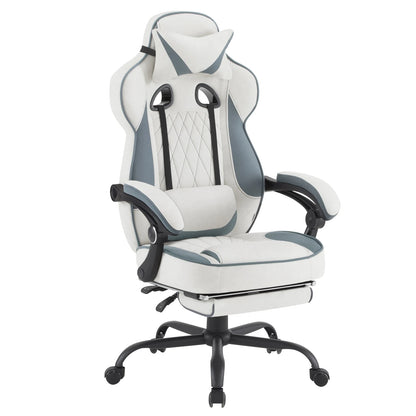 WOLTU Rotatable Computer Armchair Swivel Gaming Chair with Pocket Spring Cushion Ergonomic Office Chair Wide Seat Footrest