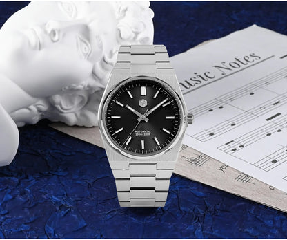 Orologio da uomo San Martin Classic 40mm Miyota 9015 di lusso elegante, orologio da polso meccanico automatico con bracciale a rilascio rapido SN0023