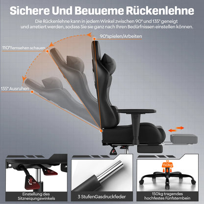 HOMALL Stylish High Quality Gaming chair Ergonomic Adjustable Swivel Comfortable PU leather Office Chair for Gaming & Office