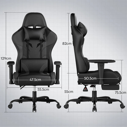 HOMALL Stylish High Quality Gaming chair Ergonomic Adjustable Swivel Comfortable PU leather Office Chair for Gaming & Office