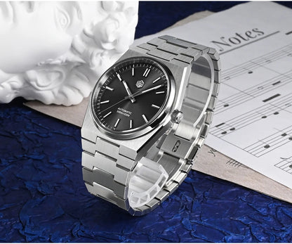 Orologio da uomo San Martin Classic 40mm Miyota 9015 di lusso elegante, orologio da polso meccanico automatico con bracciale a rilascio rapido SN0023