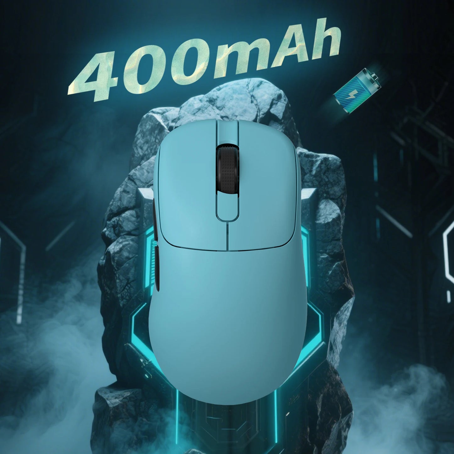 Ratón gaming AJAZZ AJ179 APEX con base de pantalla a color, carga magnética, alta frecuencia de 8000Hz, trimodo (PAW3950), para diestros