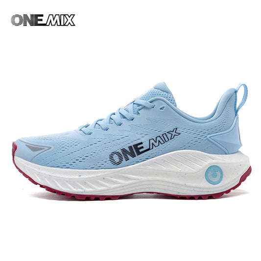 O-Resilio Running Shoes Men Cushion Stability Outdoor Sports Casual Mesh Lace-Up Lightweight Gym Jogging Sneakers