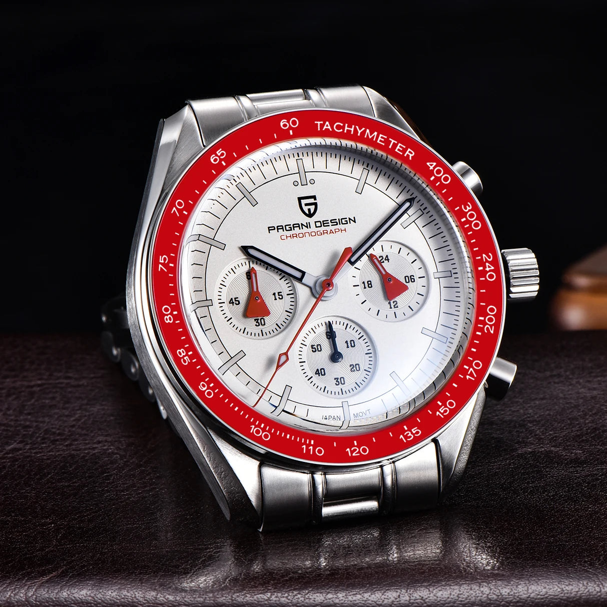 PAGANI DESIGN 2026 New Red Men's Watches Luxury Quartz Wrist Watch For Men Chronograph Automatic Date Waterproof Local Shipping