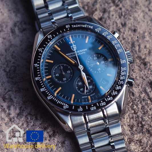 PAGANI DESIGN 2026 New CK2988 Moon Watches Retro Top Luxury Quartz Watch For Men Sapphire glass Speed Chronograph Wristwatch Men