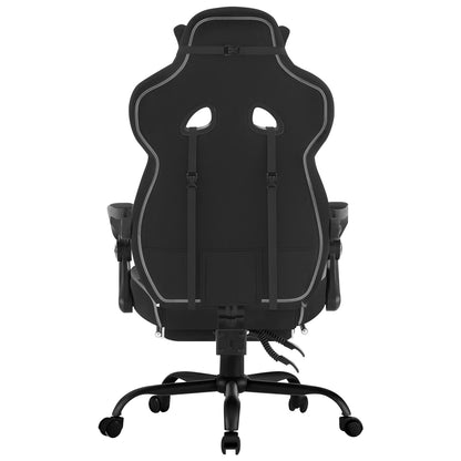 WOLTU Swivel Gaming Chair with Pocket Spring Cushion Ergonomic Office Chair Wide Seat Footrest Rotatable Computer Armchair