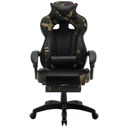 WOLTU Swivel  Gaming Racing Chair Desk Office Computer Chair Sports Seat with Headrest Lumbar Cushion Footrest Gamer Chair