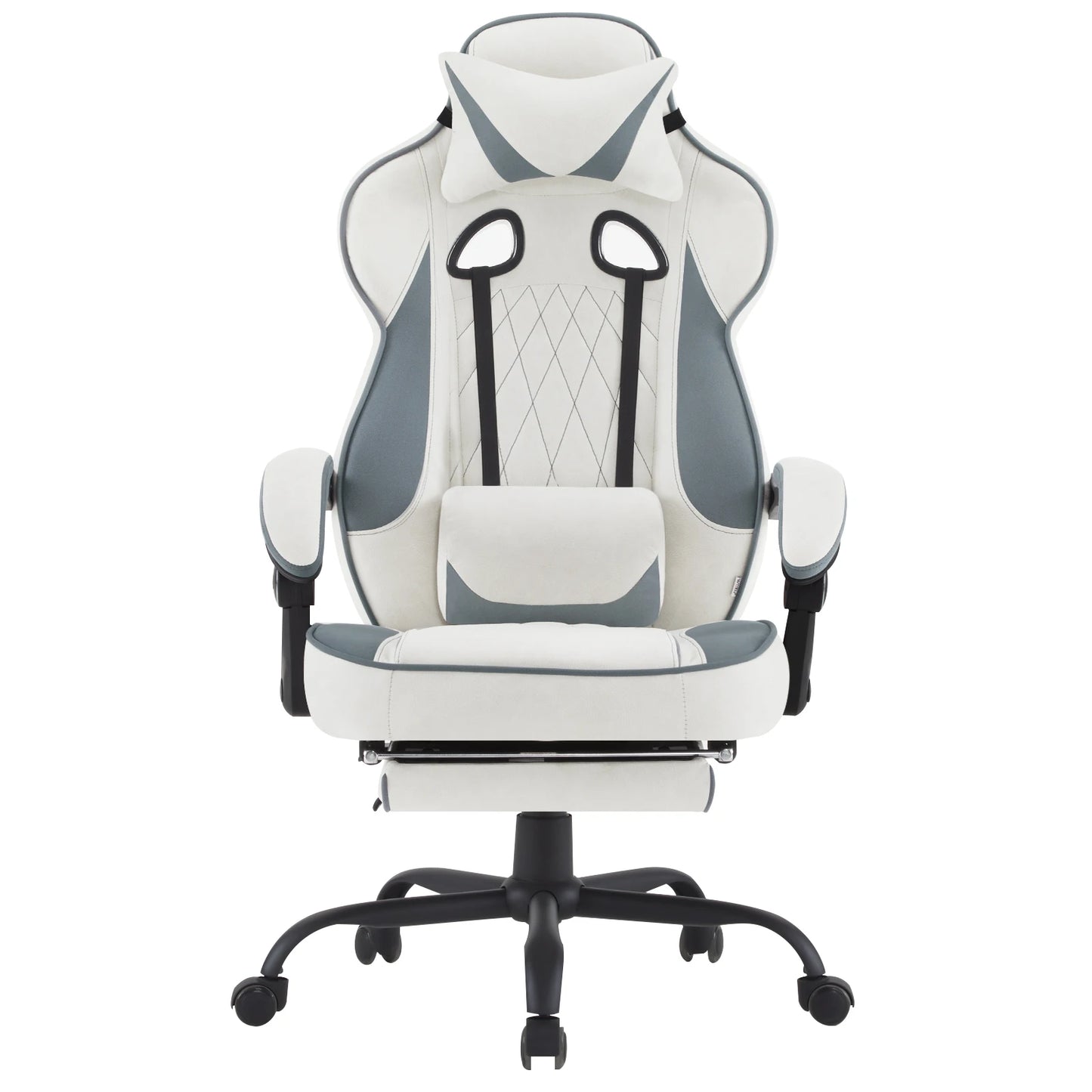WOLTU Rotatable Computer Armchair Swivel Gaming Chair with Pocket Spring Cushion Ergonomic Office Chair Wide Seat Footrest