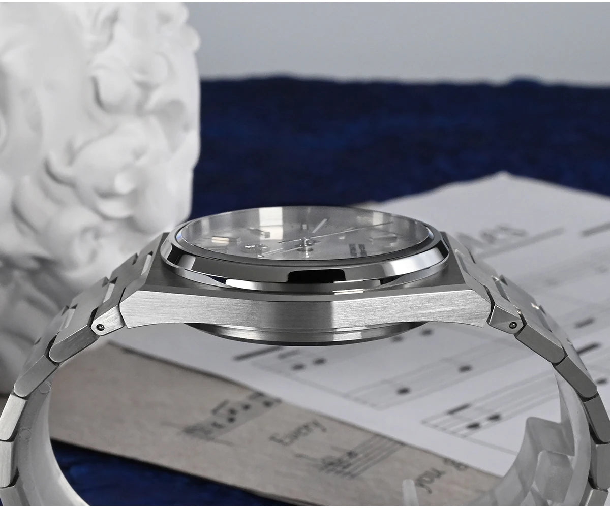 Orologio da uomo San Martin Classic 40mm Miyota 9015 di lusso elegante, orologio da polso meccanico automatico con bracciale a rilascio rapido SN0023