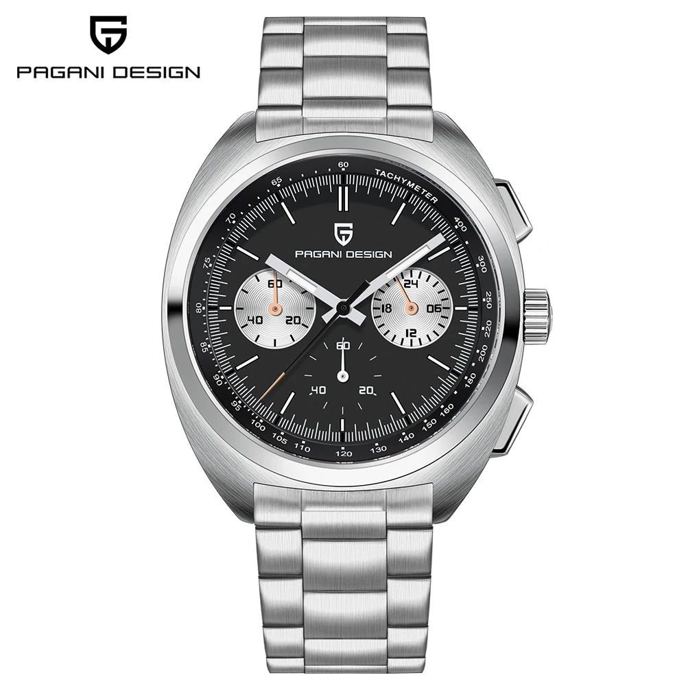 Retro Men's Watch PAGANI DESIGN 2026 New Collection, Quartz Chronograph, Japanese VK63 Sapphire Glass, Local Shipping