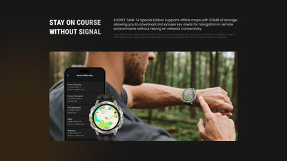 KOSPET Tank T4 SE Men's Rugged Smart Watch Military Grade Full Stainless Steel GPS 100M Waterproof 45M Freediving Health Monitor