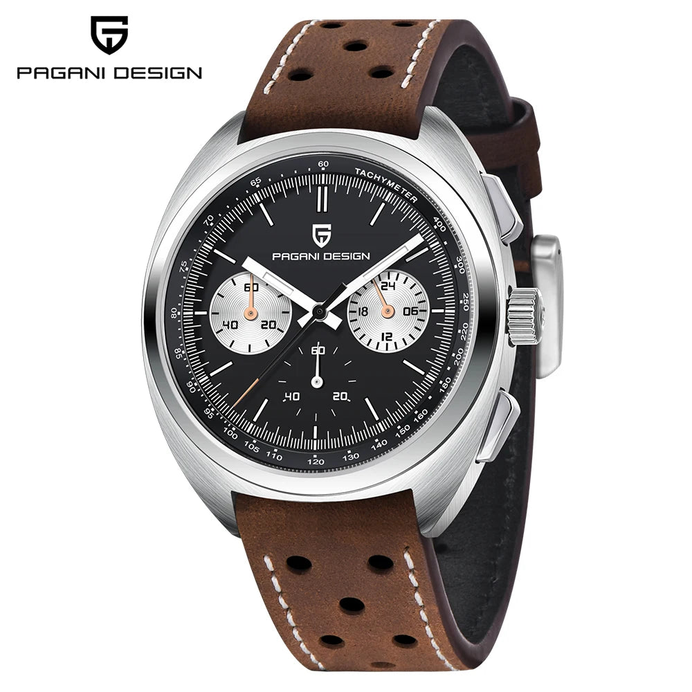 Retro Men's Watch PAGANI DESIGN 2026 New Collection, Quartz Chronograph, Japanese VK63 Sapphire Glass, Local Shipping