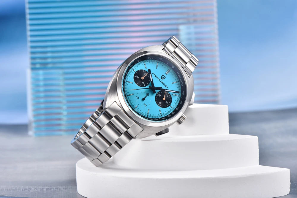 Retro Men's Watch PAGANI DESIGN 2026 New Collection, Quartz Chronograph, Japanese VK63 Sapphire Glass, Local Shipping