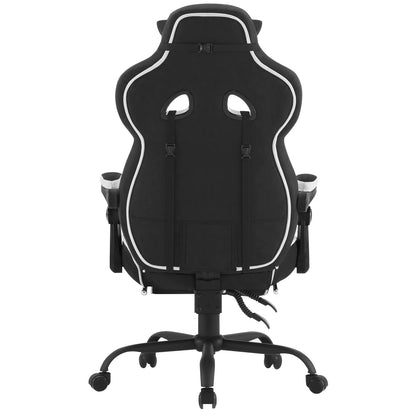 WOLTU Rotatable Computer Armchair Swivel Gaming Chair with Pocket Spring Cushion Ergonomic Office Chair Wide Seat Footrest