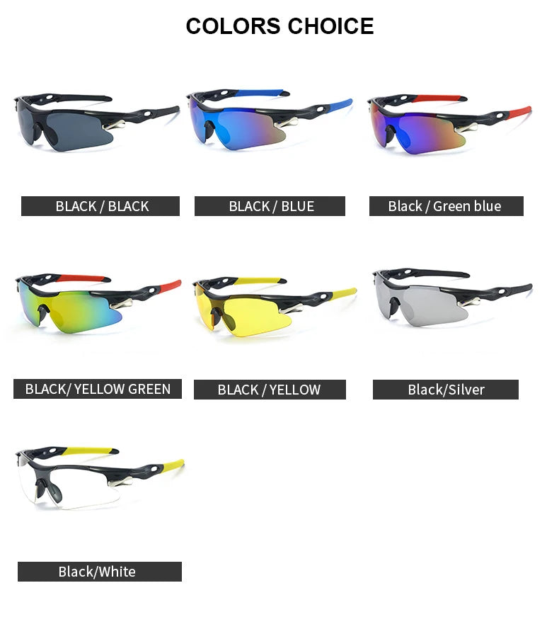Sports Men Sunglasses Road Cycling Glasses Mountain Riding Protection Goggles Eyewear Mtb Bike Fishing Camping Outdoor Glasses