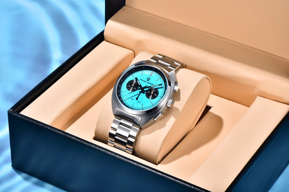 Retro Men's Watch PAGANI DESIGN 2026 New Collection, Quartz Chronograph, Japanese VK63 Sapphire Glass, Local Shipping