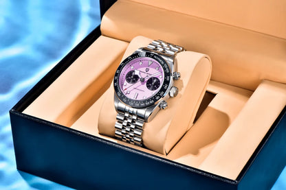 Novo relógio masculino PAGANI DESIGN 2026 Panda Retro de luxo, quartzo, cronógrafo Speed, safira AR, luminoso, envio local