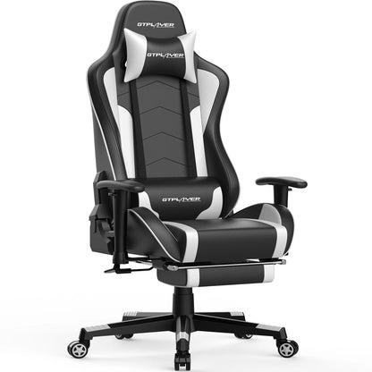 GTPLAYER Gaming Chair with Footrests Bluetooth Loudspeaker Music Chair Ergonomic Computer Chair Desk Chair