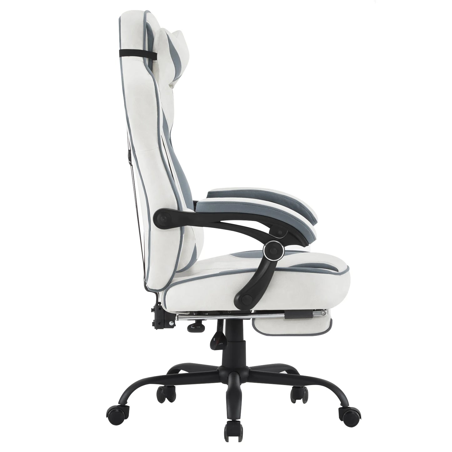 WOLTU Rotatable Computer Armchair Swivel Gaming Chair with Pocket Spring Cushion Ergonomic Office Chair Wide Seat Footrest