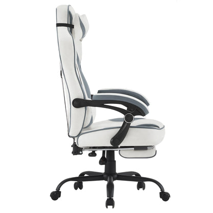 WOLTU Rotatable Computer Armchair Swivel Gaming Chair with Pocket Spring Cushion Ergonomic Office Chair Wide Seat Footrest