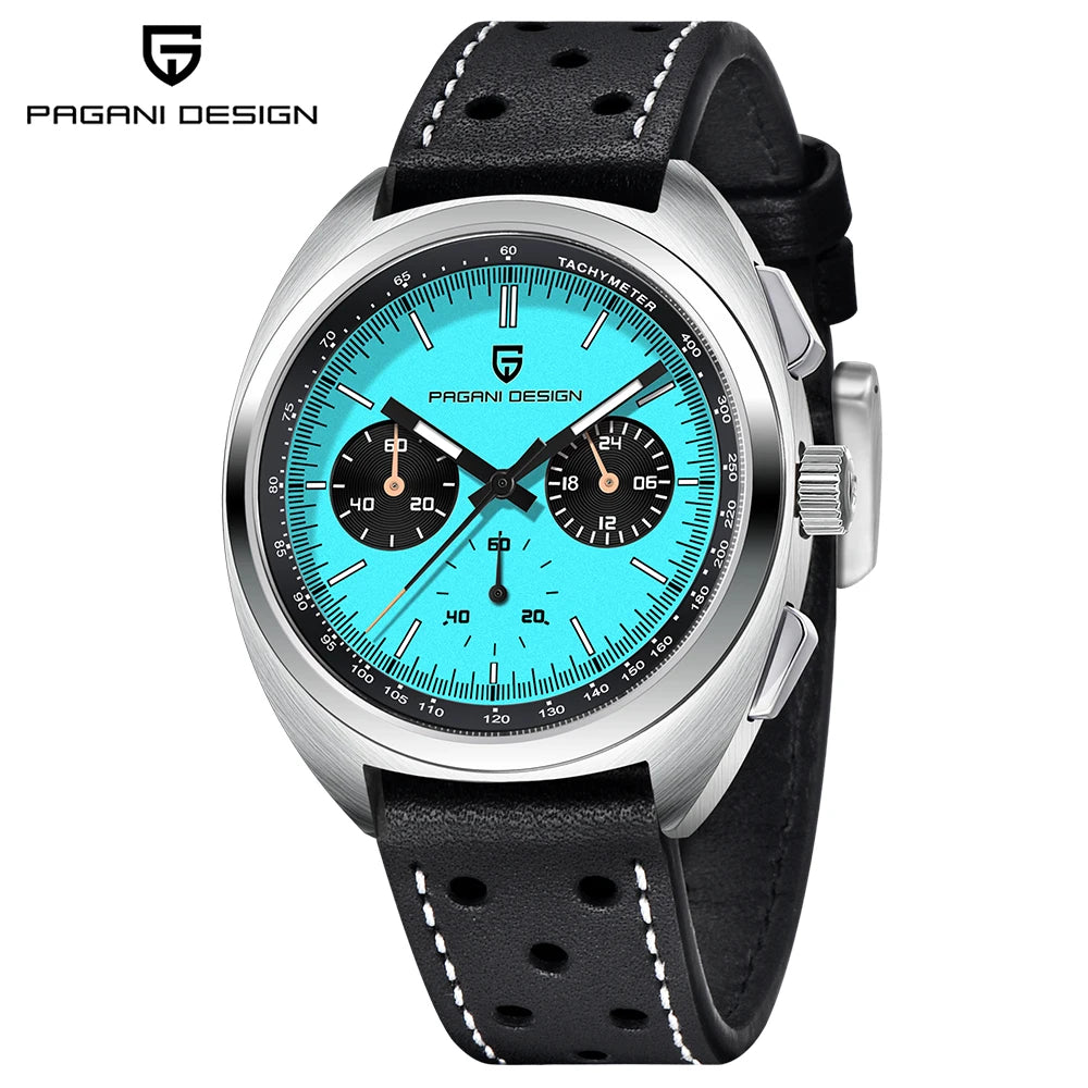 Retro Men's Watch PAGANI DESIGN 2026 New Collection, Quartz Chronograph, Japanese VK63 Sapphire Glass, Local Shipping