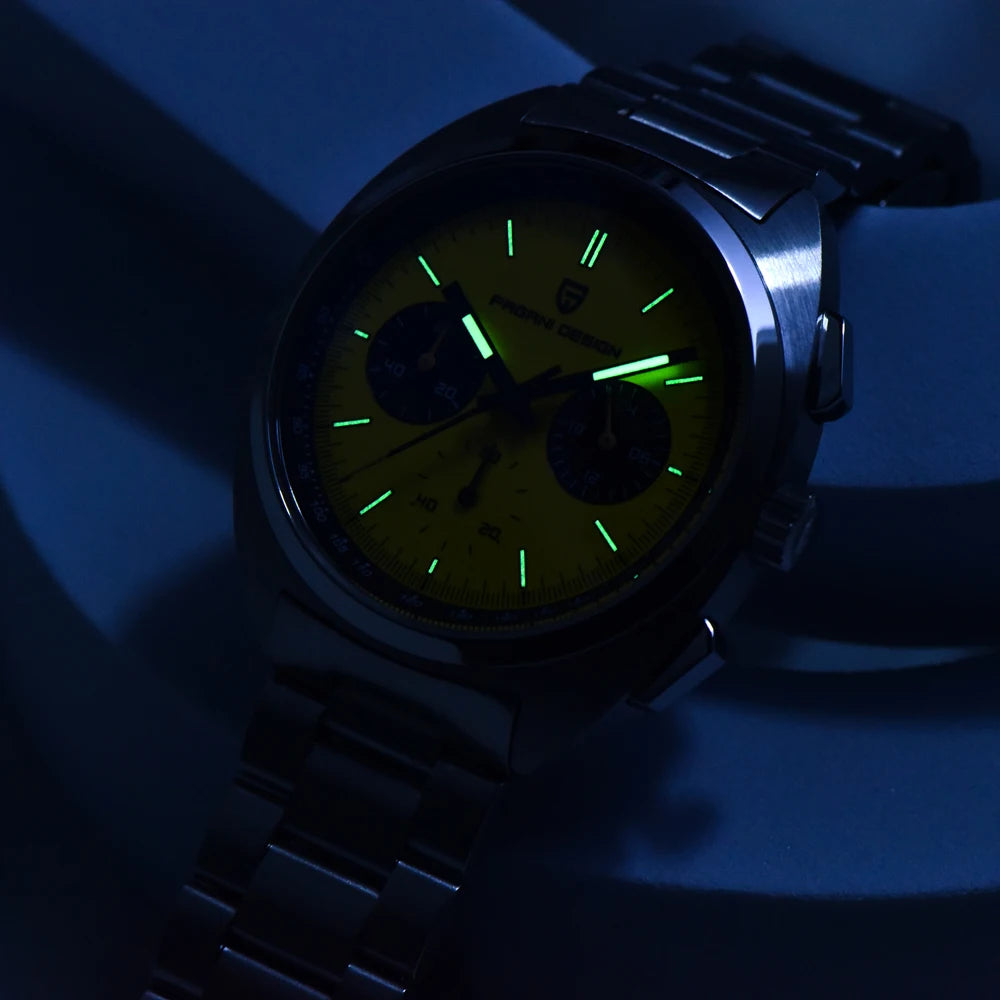 Retro Men's Watch PAGANI DESIGN 2026 New Collection, Quartz Chronograph, Japanese VK63 Sapphire Glass, Local Shipping