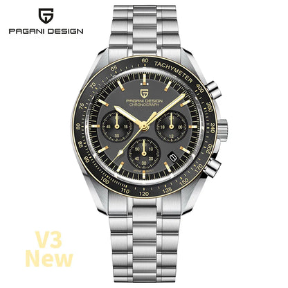PAGANI DESIGN 2026 New CK2988 Moon Watches Retro Top Luxury Quartz Watch For Men Sapphire glass Speed Chronograph Wristwatch Men