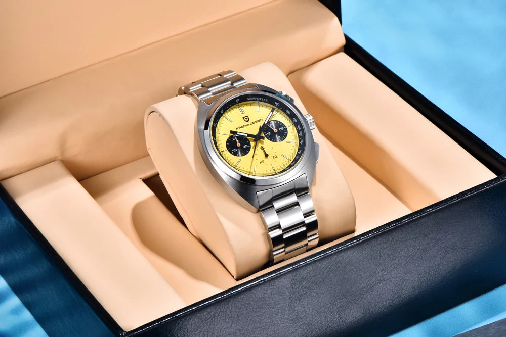 Retro Men's Watch PAGANI DESIGN 2026 New Collection, Quartz Chronograph, Japanese VK63 Sapphire Glass, Local Shipping