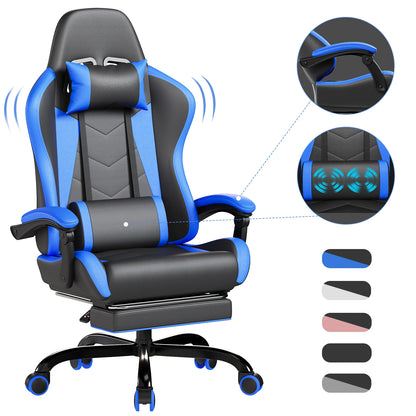 HOMALL Ergonomic Gaming Chair with Low-Noise Roll Office Chair Faux Leather Swing Chair Desk Chair
