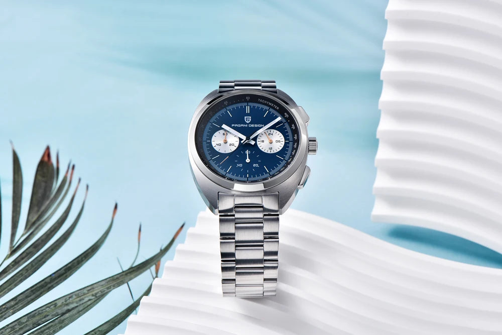 Retro Men's Watch PAGANI DESIGN 2026 New Collection, Quartz Chronograph, Japanese VK63 Sapphire Glass, Local Shipping