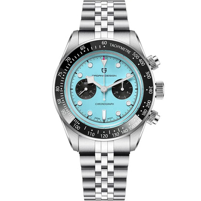 Novo relógio masculino PAGANI DESIGN 2026 Panda Retro de luxo, quartzo, cronógrafo Speed, safira AR, luminoso, envio local