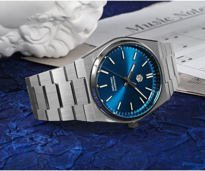 Orologio da uomo San Martin Classic 40mm Miyota 9015 di lusso elegante, orologio da polso meccanico automatico con bracciale a rilascio rapido SN0023