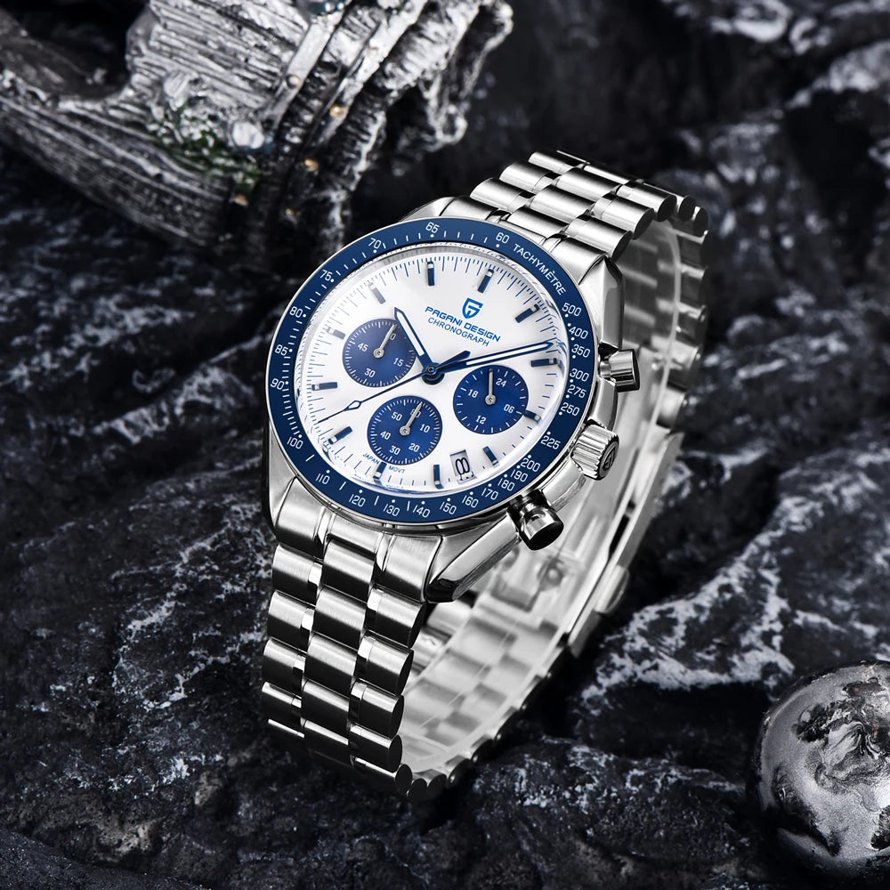 PAGANI DESIGN 2026 New Red Men's Watches Luxury Quartz Wrist Watch For Men Chronograph Automatic Date Waterproof Local Shipping