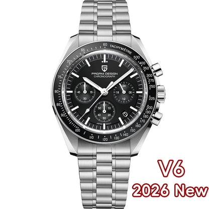 PAGANI DESIGN 2026 New CK2988 Moon Watches Retro Top Luxury Quartz Watch For Men Sapphire glass Speed Chronograph Wristwatch Men
