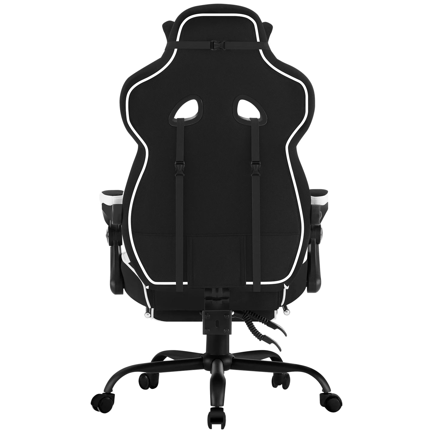 WOLTU Rotatable Computer Armchair Swivel Gaming Chair with Pocket Spring Cushion Ergonomic Office Chair Wide Seat Footrest