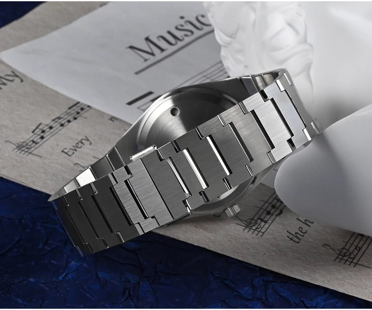 Orologio da uomo San Martin Classic 40mm Miyota 9015 di lusso elegante, orologio da polso meccanico automatico con bracciale a rilascio rapido SN0023