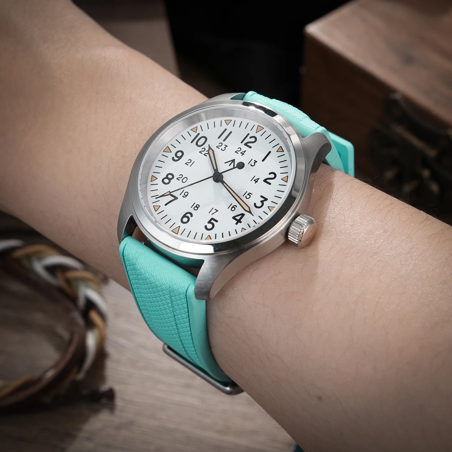  San Martin Grade5 Titanium Watch SN0121TD PT5000/ST2130 Automatic Movement Watch 300M Waterproof Adjustable Clasp Wristwatch