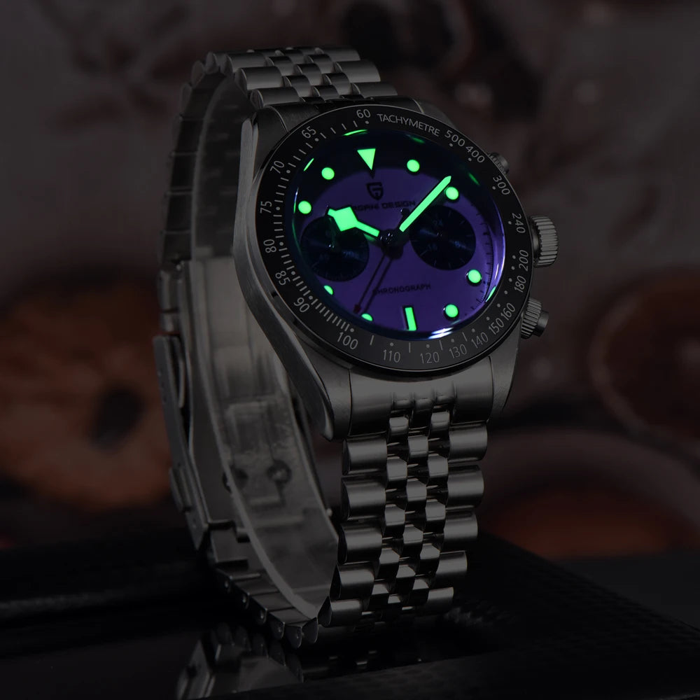 Novo relógio masculino PAGANI DESIGN 2026 Panda Retro de luxo, quartzo, cronógrafo Speed, safira AR, luminoso, envio local