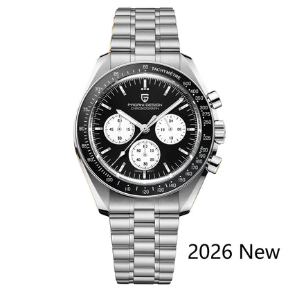 PAGANI DESIGN 2026 New CK2988 Moon Watches Retro Top Luxury Quartz Watch For Men Sapphire glass Speed Chronograph Wristwatch Men