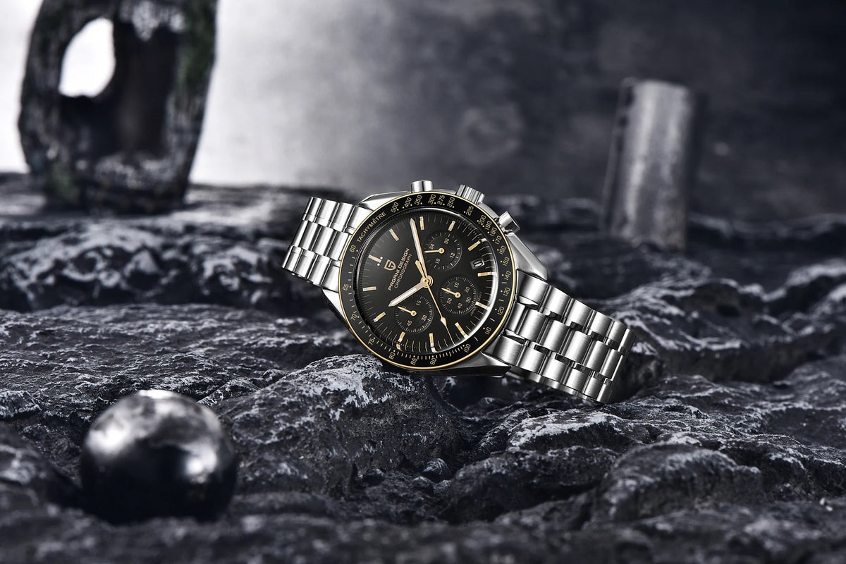 PAGANI DESIGN New men’s watches, luxury quartz watch, speed chronograph, AR sapphire glasses, 100M water-resistant, business watch 2026, EU local shipping