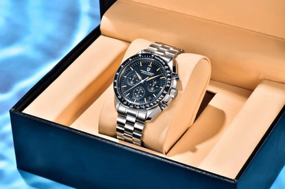 PAGANI DESIGN 2026 New Red Men's Watches Luxury Quartz Wrist Watch For Men Chronograph Automatic Date Waterproof Local Shipping
