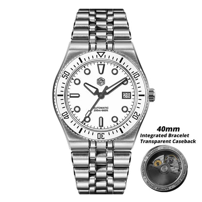 San Martin 40mm Men's Luxury Diver Watch Miyota 9015 Enamel Sunburst Dial Automatic Mechanical Wristwatch Waterproof 200m SN0148