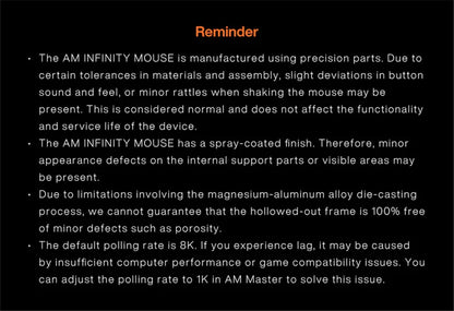Angry Miao Infinity Gaming Wireless Mouse, Ultralight Metal Gaming Mouse, PAW3950 30K DPI, Hot-Swappable Dual 8K Tri-Mode Bluetooth & Wired Mouse