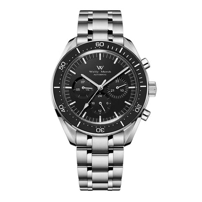 Relógio WM Automático Mecânico 200M Impermeável Casual Clássico Business Welly Merck Relógios para Homem 170M-WM