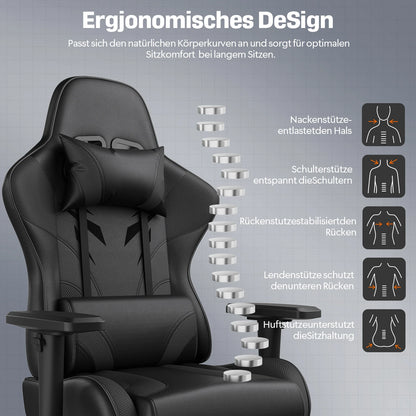 HOMALL Stylish High Quality Gaming chair Ergonomic Adjustable Swivel Comfortable PU leather Office Chair for Gaming & Office