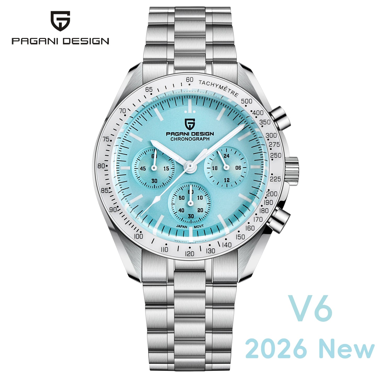 PAGANI DESIGN 2026 New CK2988 Moon Watches Retro Top Luxury Quartz Watch For Men Sapphire glass Speed Chronograph Wristwatch Men