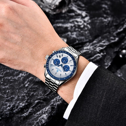 PAGANI DESIGN 2026 New Red Men's Watches Luxury Quartz Wrist Watch For Men Chronograph Automatic Date Waterproof Local Shipping