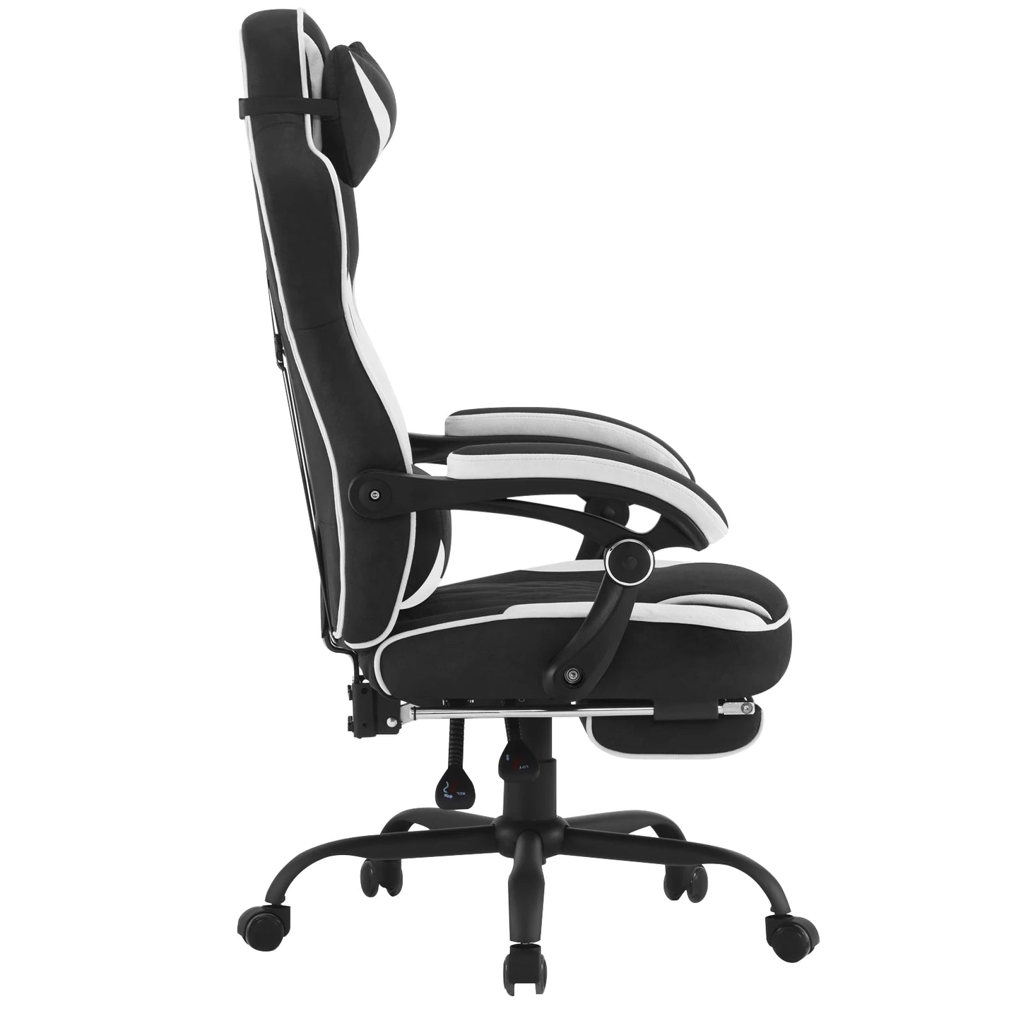 WOLTU Rotatable Computer Armchair Swivel Gaming Chair with Pocket Spring Cushion Ergonomic Office Chair Wide Seat Footrest