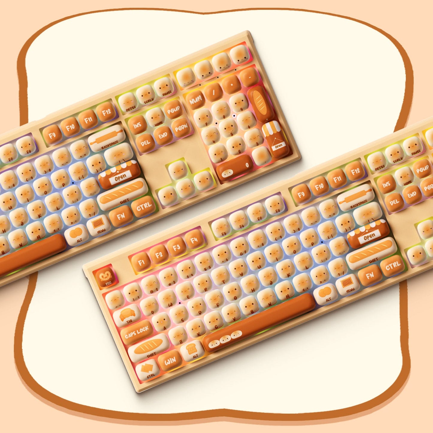 Akko MonsGeek MG108B Bun Wonderland kabellose mechanische Tastatur MOG-Profil RGB 108 Tasten Full Size Hot Swap USB / 2.4G / BT 5.0