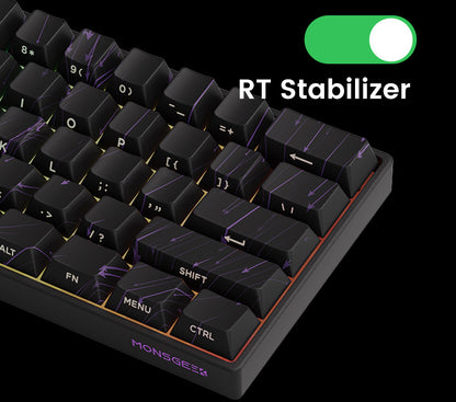 Teclado mecánico Akko MonsGeek FUN60 con interruptores magnéticos 60% para gaming, Rapid Trigger 0.01mm, 8K ARGB, teclado personalizado HE/TMR